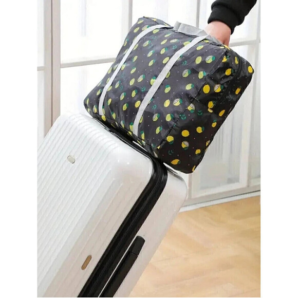 Lemon Pattern Foldable Travel Bag - Picture 3 of 5